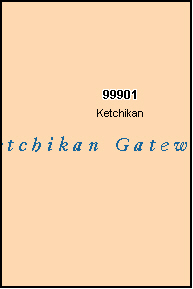 KETCHIKAN GATEWAY County, AK ZIP Code Map