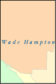 WADE HAMPTON County, AK ZIP Code Map
