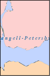 WRANGELL PETERSBURG County, AK ZIP Code Map