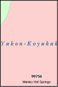 YUKON KOYUKUK County, AK ZIP Code Map