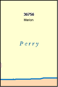 PERRY County, AL ZIP Code Map