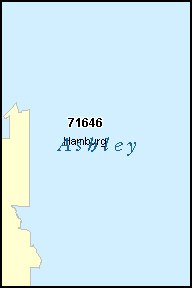 ASHLEY County, AR ZIP Code Map