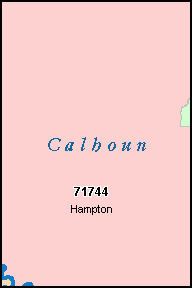 CALHOUN County, AR ZIP Code Map