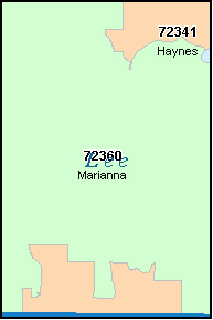 LEE County, AR ZIP Code Map