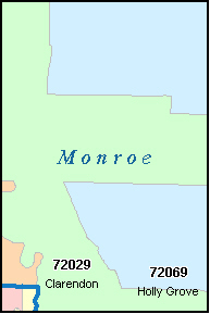 MONROE County, AR ZIP Code Map