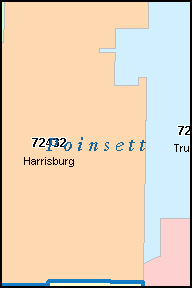 POINSETT County, AR ZIP Code Map