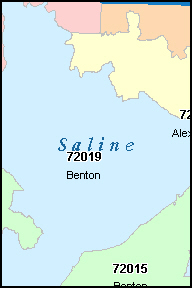 SALINE County, AR ZIP Code Map