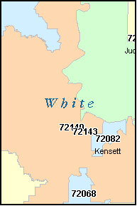 WHITE County, AR ZIP Code Map