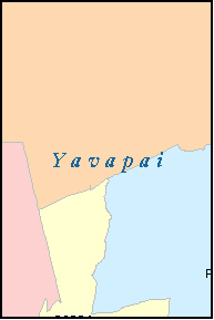 YAVAPAI County, AZ ZIP Code Map