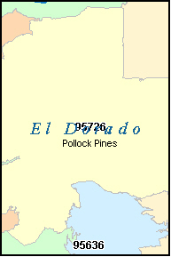 EL DORADO County, CA ZIP Code Map