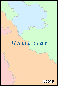 HUMBOLDT County, CA ZIP Code Map
