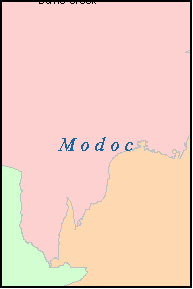MODOC County, CA ZIP Code Map