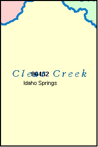 CLEAR CREEK County, CO ZIP Code Map