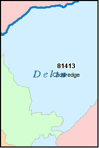 DELTA County, CO ZIP Code Map
