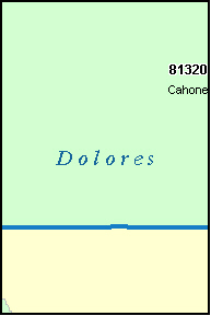 DOLORES County, CO ZIP Code Map
