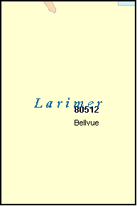 LARIMER County, CO ZIP Code Map