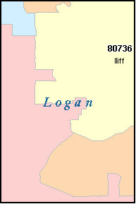 LOGAN County, CO ZIP Code Map
