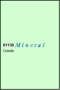 MINERAL County, CO ZIP Code Map