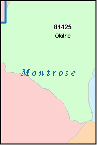 MONTROSE County, CO ZIP Code Map