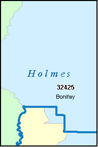 HOLMES County, FL ZIP Code Map