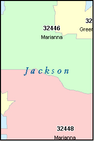 JACKSON County, FL ZIP Code Map