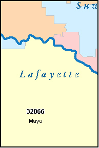 LAFAYETTE County, FL ZIP Code Map
