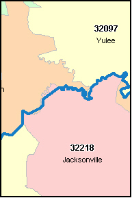 NASSAU County, FL ZIP Code Map