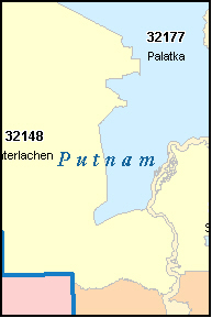 PUTNAM County, FL ZIP Code Map