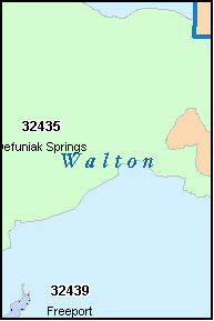 WALTON County, FL ZIP Code Map