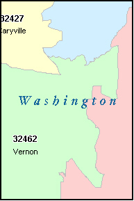 WASHINGTON County, FL ZIP Code Map