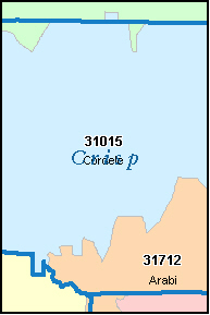 CRISP County, GA ZIP Code Map