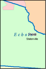 ECHOLS County, GA ZIP Code Map