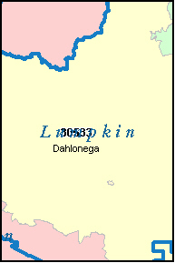 LUMPKIN County, GA ZIP Code Map