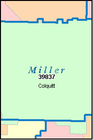MILLER County, GA ZIP Code Map