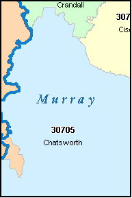 MURRAY County, GA ZIP Code Map