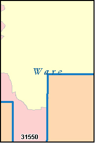 MILLWOOD Georgia, GA ZIP Code Map