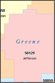 GREENE County, IA ZIP Code Map