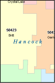 HANCOCK County, IA ZIP Code Map