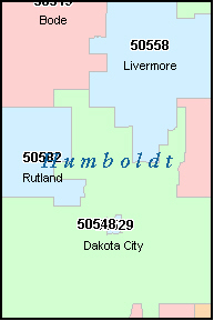 HUMBOLDT County, IA ZIP Code Map