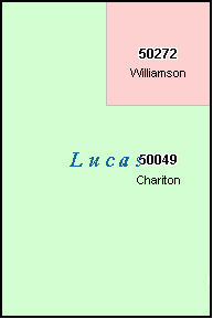 LUCAS County, IA ZIP Code Map