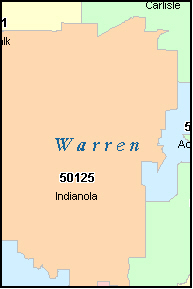 WARREN County, IA ZIP Code Map