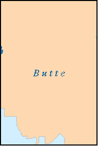 BUTTE County, ID ZIP Code Map