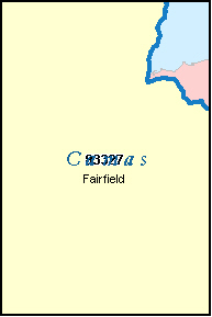 CAMAS County, ID ZIP Code Map