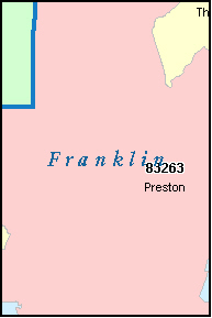 FRANKLIN County, ID ZIP Code Map