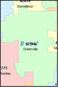 BOND County, IL ZIP Code Map