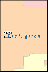 LIVINGSTON County, IL ZIP Code Map