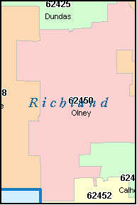 RICHLAND County, IL ZIP Code Map