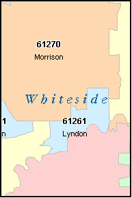 WHITESIDE County, IL ZIP Code Map