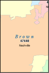 NASHVILLE Indiana, IN ZIP Code Map Downloads