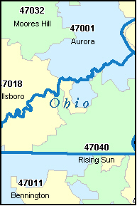 Ohio Zip Code Map Printable